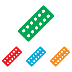 Pills sign. Colorfull set