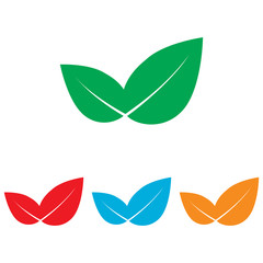 Leaf sign. Colorfull set