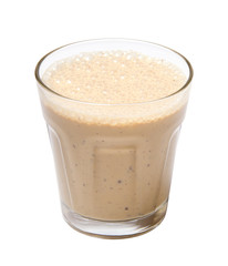 glass  chocolate smoothie isolated