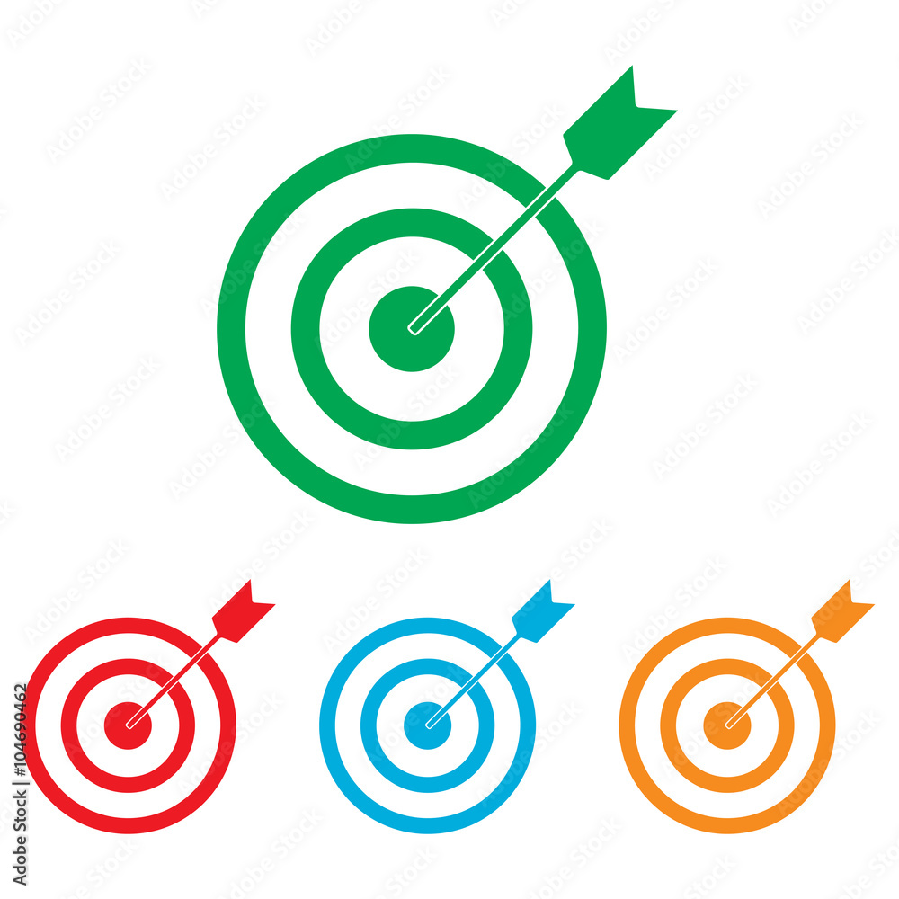 Poster target with dart