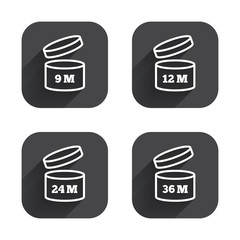 After opening use icons. Expiration date product