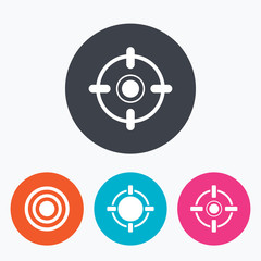 Crosshair icons. Target aim signs symbols.