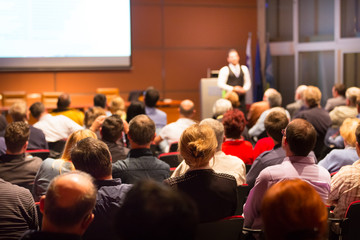 Speaker at Business Conference and Presentation. Audience at the conference hall. Business and...