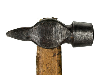 Close-up of an old hammer