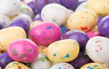 Easter Candy Background Closeup