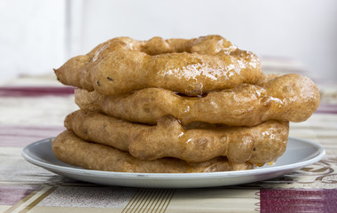 Peru Dish Dessert: Buñuelos with 