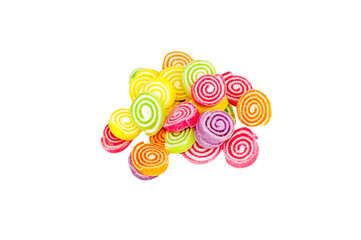 Colorful candy isolated on a white background