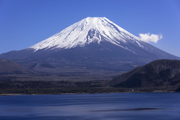 本栖湖より富士山