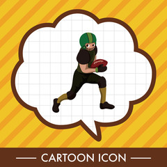 football player theme elements vector,eps