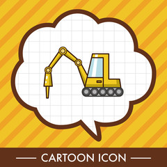 Transportation excavator truck theme elements