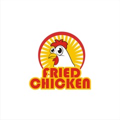 chicken fast food logo vector template