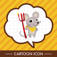 animal mouse cartoon theme elements