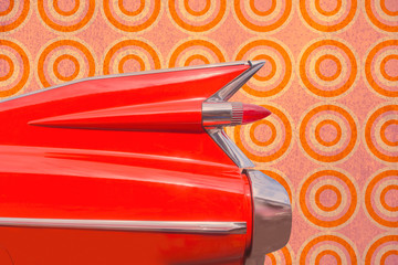 Vintage American classic retro 50's chrome car tail fin