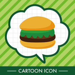 fast foods hamburger theme elements