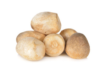 Straw mushrooms on white background