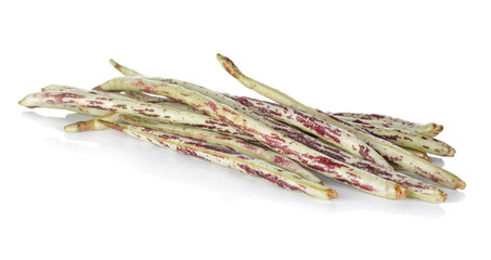 fresh Yard Long Beans on white background