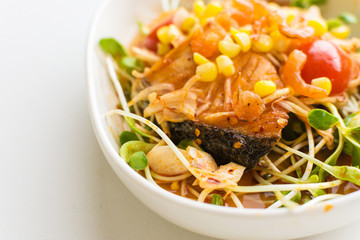healthy food beautiful and tasty food on a plate