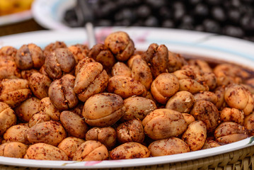 Hot and spicy salad of Salak fruits.