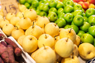 Fresh pear in market place