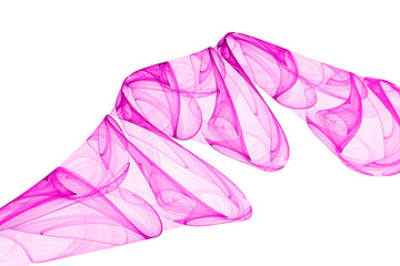 Abstract color smoke flow isolated on white background.