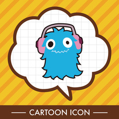monster cartoon theme elements vector,eps