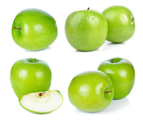 Green apple isolated on white