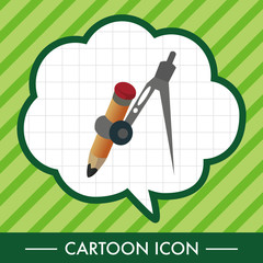 Stationery compasses theme elements