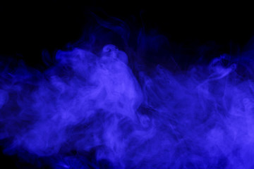 Abstract blue smoke hookah.