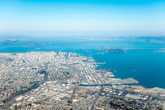 Aerial view of San Francisco from the South