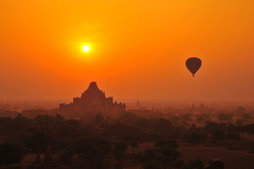 View Point of Old Pagodas in Bagan, Myanmar