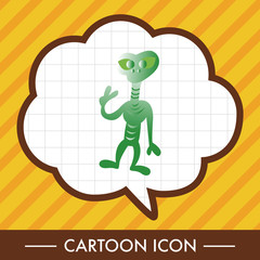 Space alien theme elements