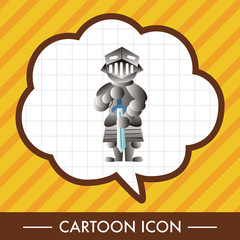 Medieval character cartoon theme elements