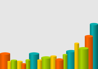 Abstract Illustration With Colorful Cylinders for Text Background