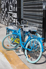 Fototapeta na wymiar blue bicycle 