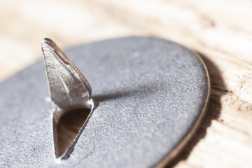 extra macro image of a metal pushpin