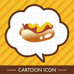 Fried foods theme hot dog elements