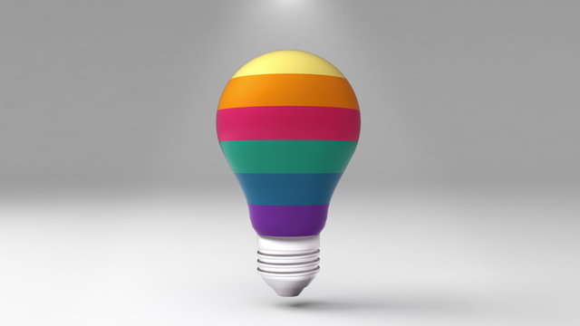 Six title 3D bulb shape box, visualization shape a light bulb, presentation templete.(included alpha)