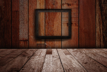 Texture of over dark wood with frame