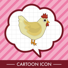 animal cock cartoon theme elements