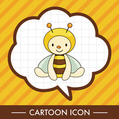 bee cartoon theme elements