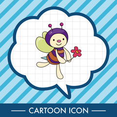 bee cartoon theme elements