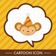 animal monkey cartoon theme elements