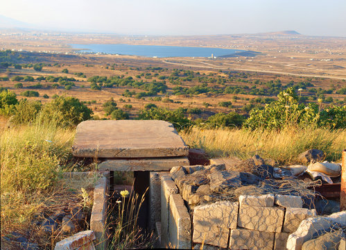 View on the territory of Syria from the Golan Heights