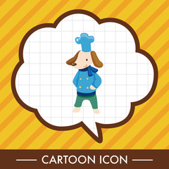 animal dog chef cartoon theme elements