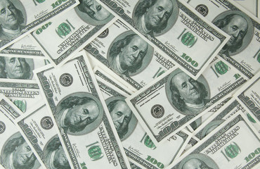 Background with money american hundred dollar bills
