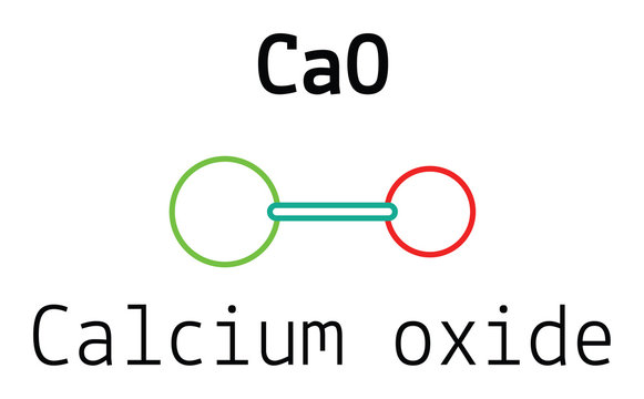 CaO calcium oxide molecule Stock Vector | Adobe Stock