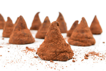 Chocolate truffles on ? food aluminum foil