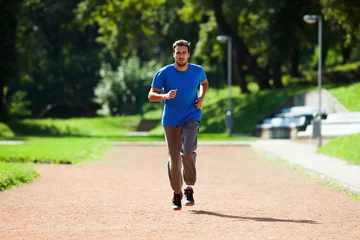 Peel and stick wallpaper Jogging Young man jogging