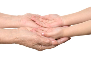 Group of care hands