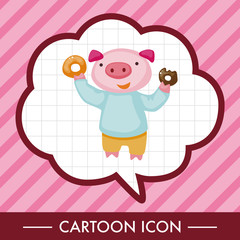 animal having afternoon tea theme elements